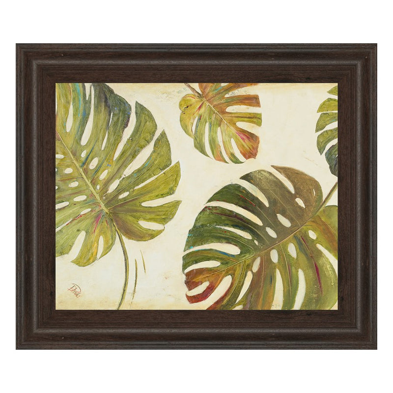Classy Living Textured Leaves Wall Art 26"x22", Cinnamon Mocha Frame