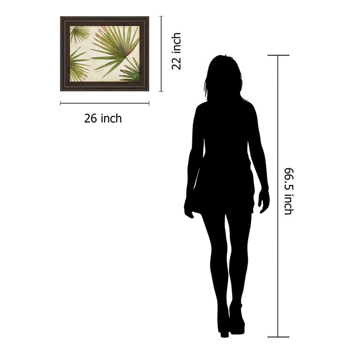 Classy Living Palm Breeze Wall Art 26"x22", Cinnamon Mocha Frame