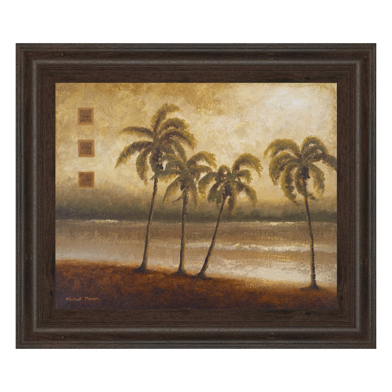 Classy Living Tropical Serenity Wall Art 26"x22", Cinnamon Mocha Frame
