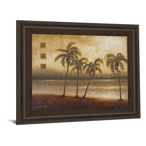 Classy Living Tropical Serenity Wall Art 26"x22", Cinnamon Mocha Frame