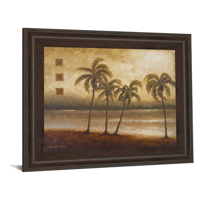 Classy Living Tropical Serenity Wall Art 26"x22", Cinnamon Mocha Frame