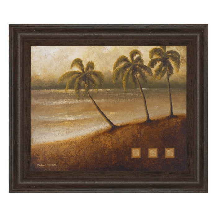 Classy Living Tropical Escape II Wall Art 26"x22", Cinnamon Mocha Frame