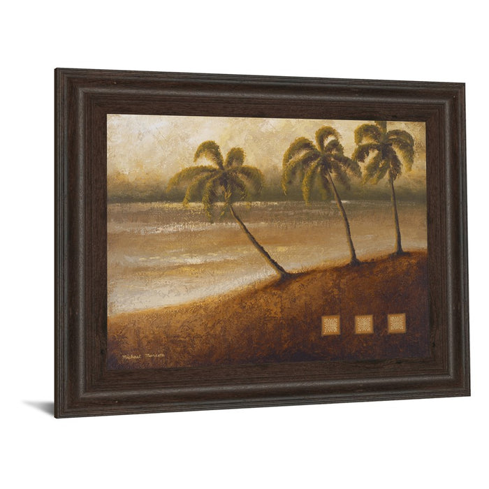 Classy Living Tropical Escape II Wall Art 26"x22", Cinnamon Mocha Frame