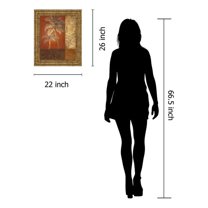 Classy Living Voyage Palm Wall Art 22"x26", GiIded Radiance Frame