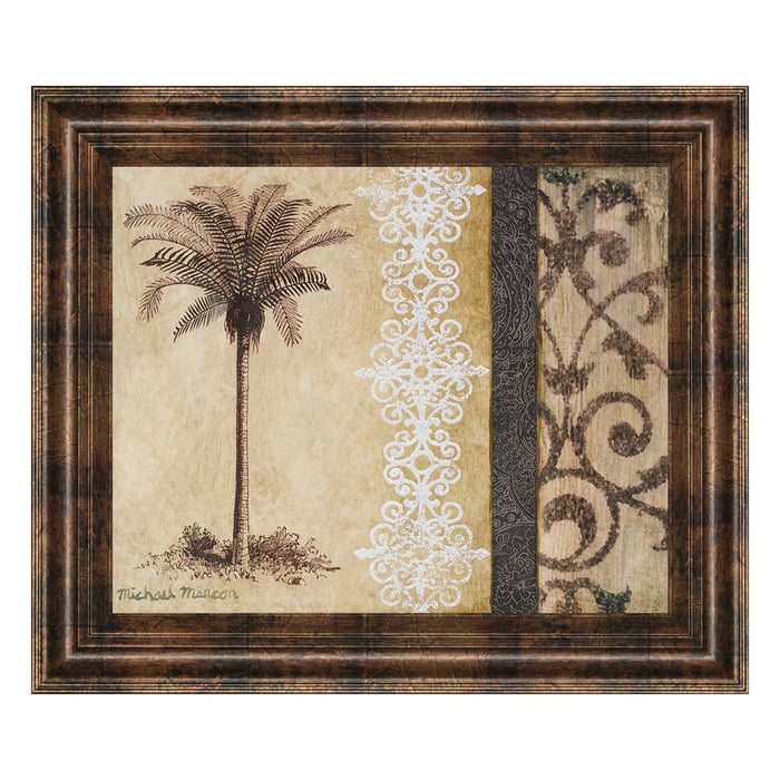Classy Living Serene Palm II Wall Art 26"x22", Dark Chocolate Frame
