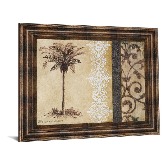 Classy Living Serene Palm II Wall Art 26"x22", Dark Chocolate Frame