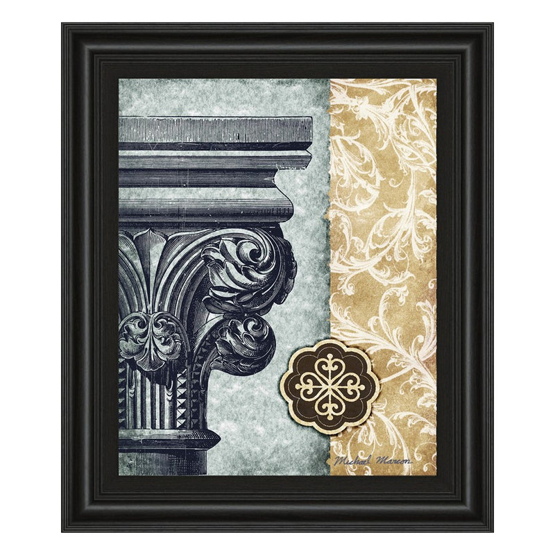 Classy Living Classic PIIlar Motif Wall Art 22"x26", Midnight Aura Frame
