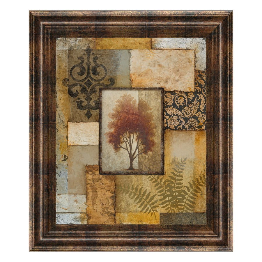 Classy Living Rustic Tree Patch Wall Art 22"x26", Dark Chocolate Frame