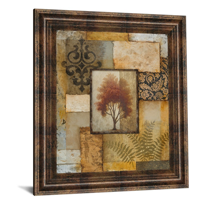 Classy Living Rustic Tree Patch Wall Art 22"x26", Dark Chocolate Frame