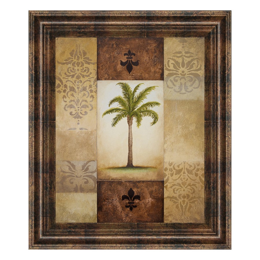 Classy Living Serene Palm Wall Art 22"x26", Dark Chocolate Frame