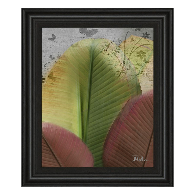 Classy Living Butterfly Palm Wall Art 22"x26", Midnight Aura Frame