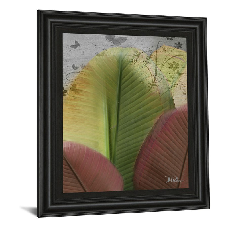 Classy Living Butterfly Palm Wall Art 22"x26", Midnight Aura Frame