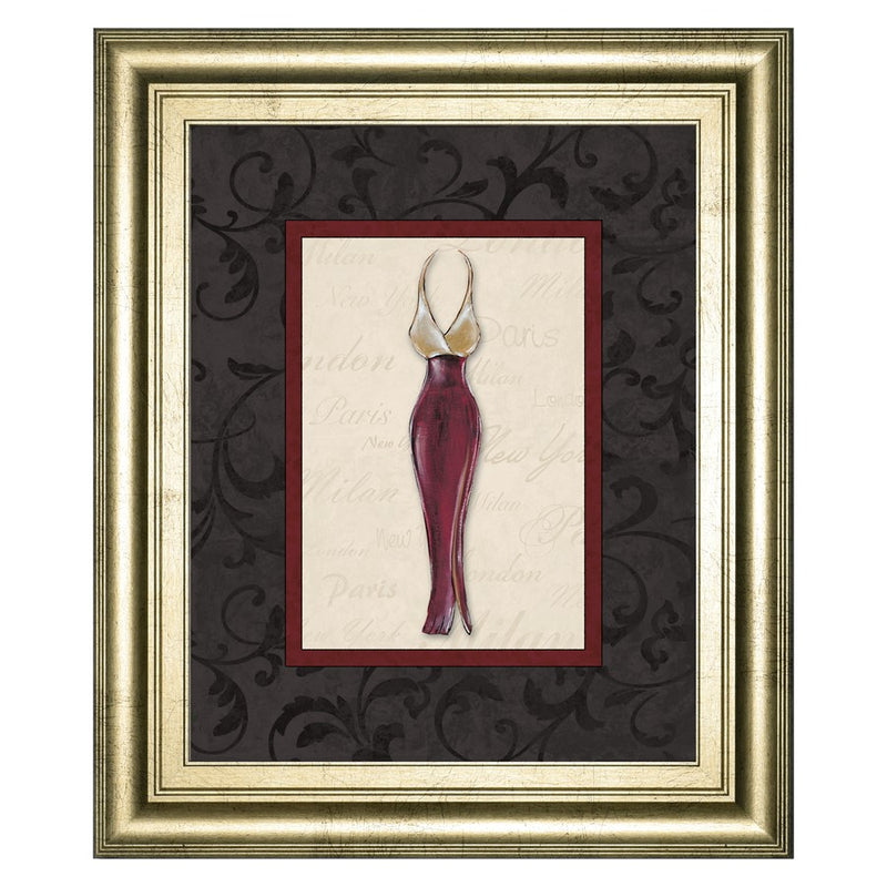 Classy Living Elegant Dress Silhouette Wall Art 22"x26", GiIded Radiance