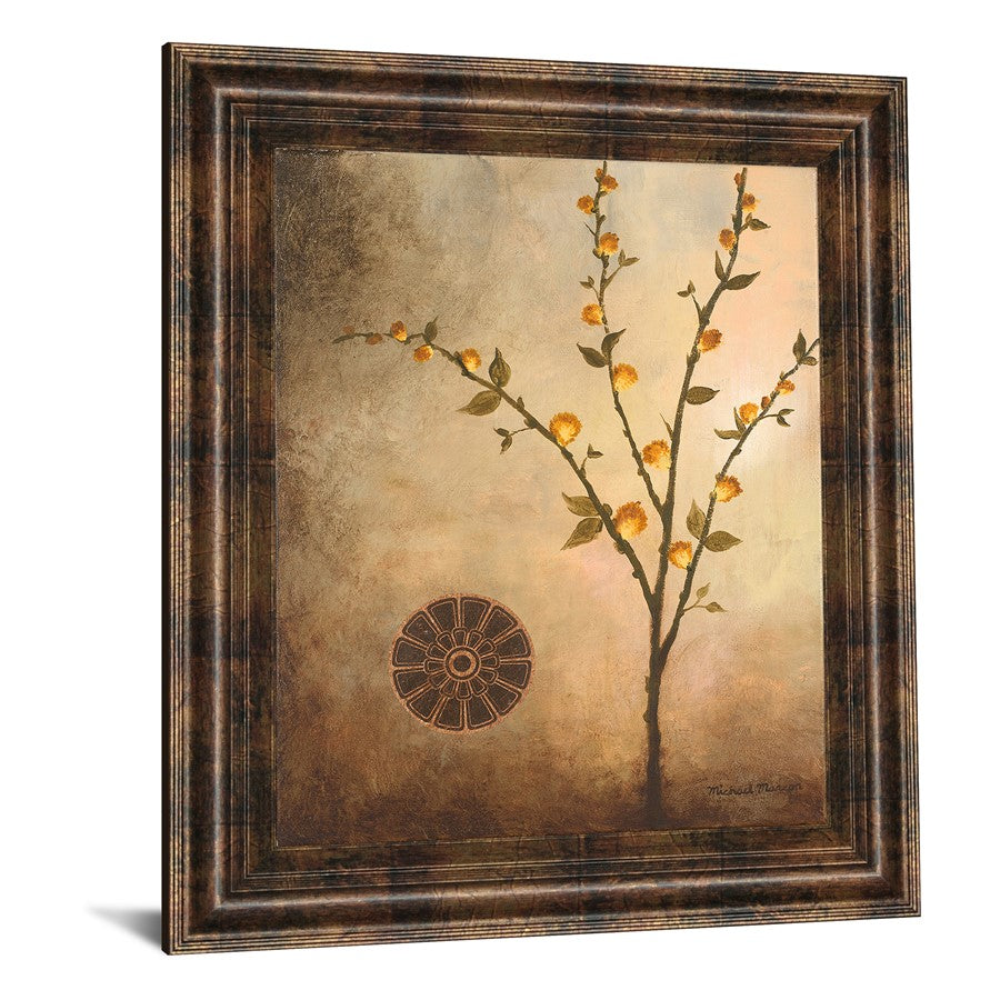 Classy Living Golden Stem Wall Art 22"x26", Dark Chocolate Frame