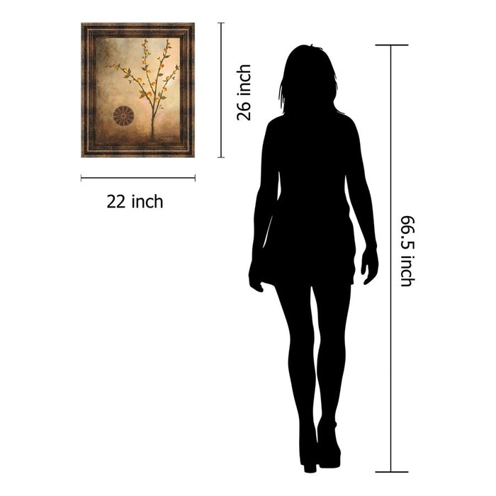 Classy Living Golden Stem Wall Art 22"x26", Dark Chocolate Frame