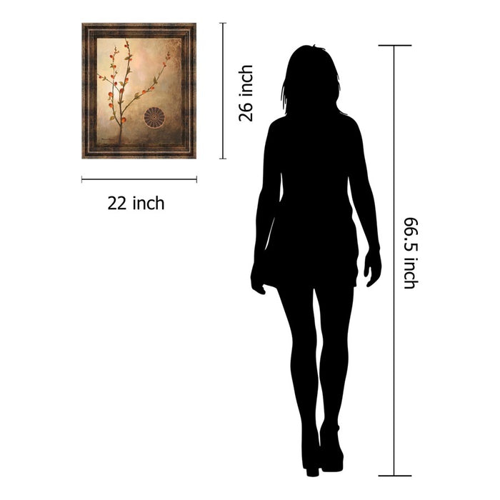 Classy Living Autumn Bloom Wall Art 22"x26", Dark Chocolate Frame