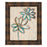 Classy Living Teal Bloom Wall Art 22"x26", Dark Chocolate Frame