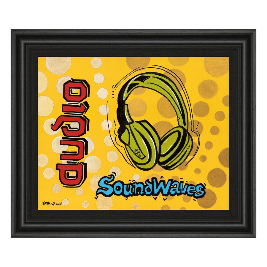 Classy Living Audio Vibes Wall Art 26"x22", Midnight Aura Frame