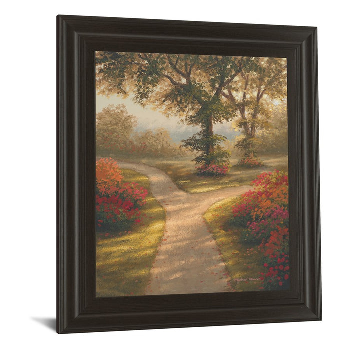 Classy Living Garden Pathway Wall Art 22"x26", Dark Chocolate Frame