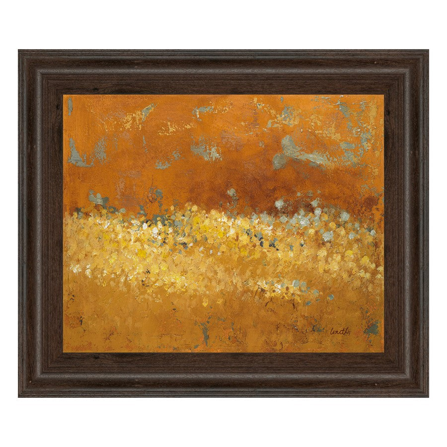 Classy Living Golden Meadow Wall Art 26"x22", Cinnamon Mocha Frame
