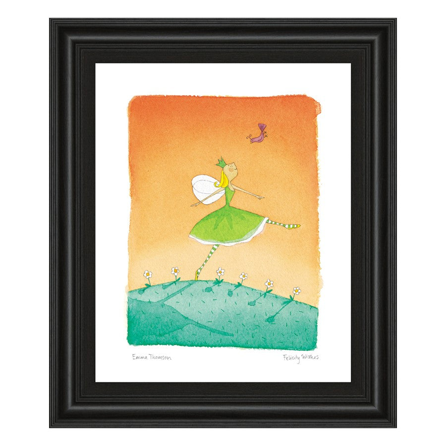 Classy Living Whimsical Fairy Dance Wall Art 22"x26", Midnight Aura Frame