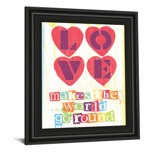 Classy Living Love Makes World Wall Art 22"x26", Midnight Aura Frame
