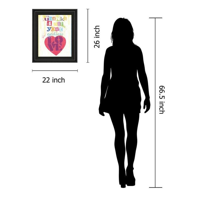 Classy Living Endless Love Wall Art 22"x26", Midnight Aura Frame