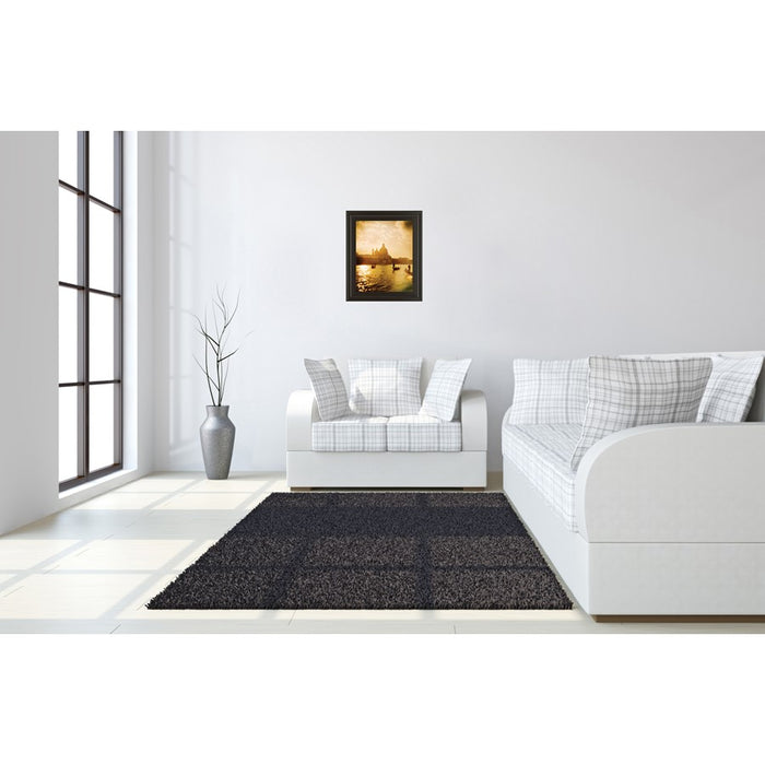 Classy Living Golden Gondola Glow Wall Art 22"x26", Dark Chocolate Frame