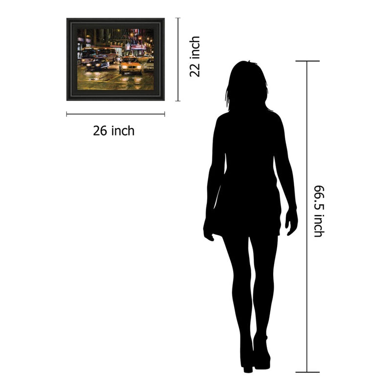 Classy Living Urban Nightlife Wall Art 26"x22", Midnight Aura Frame