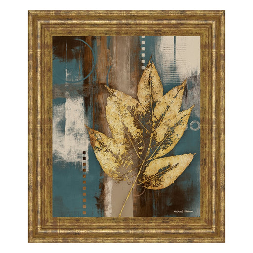 Classy Living Golden Leaf Harmony Wall Art 22"x26", GiIded Radiance Frame