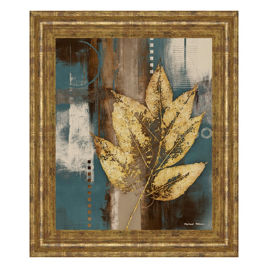 Classy Living Golden Leaf Harmony Wall Art 22"x26", GiIded Radiance Frame