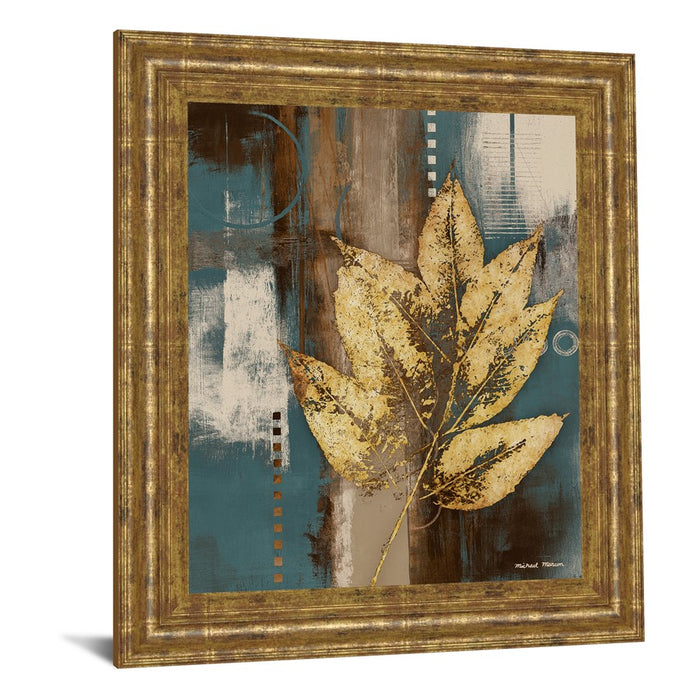 Classy Living Golden Leaf Harmony Wall Art 22"x26", GiIded Radiance Frame