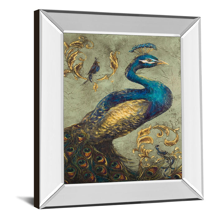 Classy Living Majestic Azure Plumage Wall Art 22"x26", Mirrored Frame