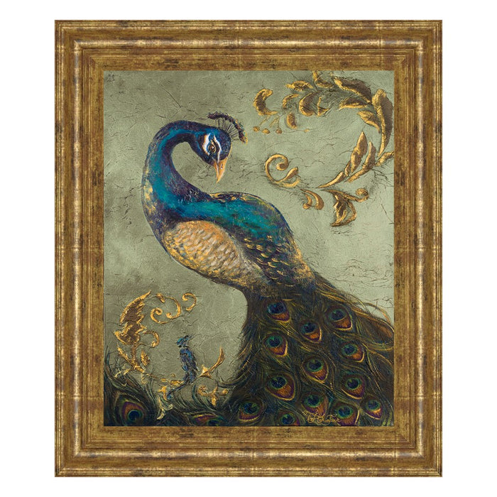 Classy Living Regal Peacock Wall Art 22"x26", GiIded Radiance Frame