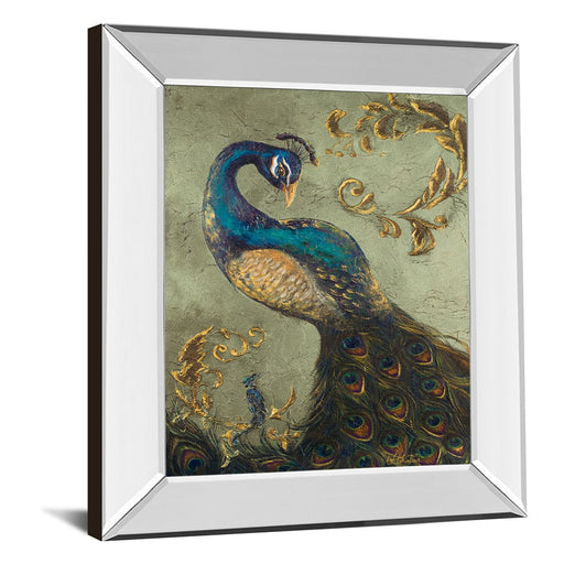 Classy Living Regal Peacock Wall Art 22"x26", Mirrored Frame