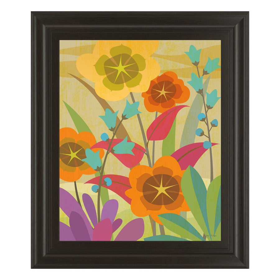 Classy Living Flowerbed Wall Art 22"x26", Dark Chocolate Frame