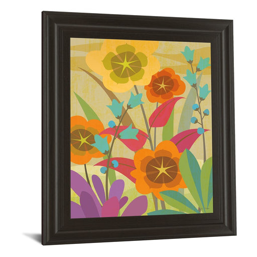 Classy Living Flowerbed Wall Art 22"x26", Dark Chocolate Frame