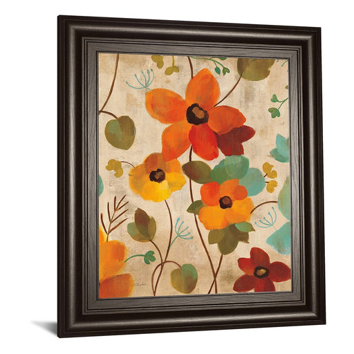Classy Living Sunlit Bloomscape Wall Art 22"x26", Dark Chocolate Frame