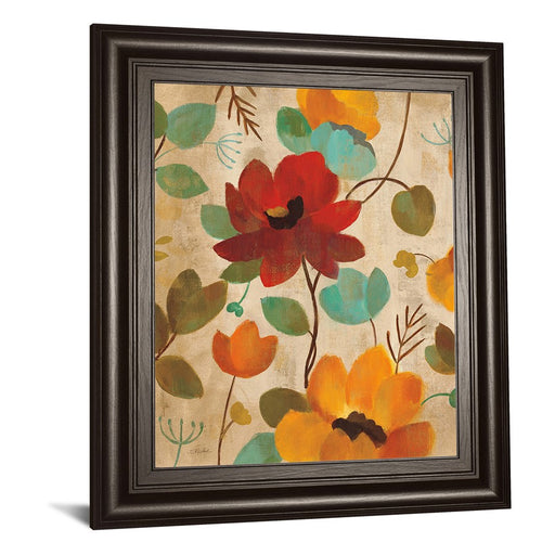 Classy Living Harvest Bloom Wall Art 22"x26", Dark Chocolate Frame