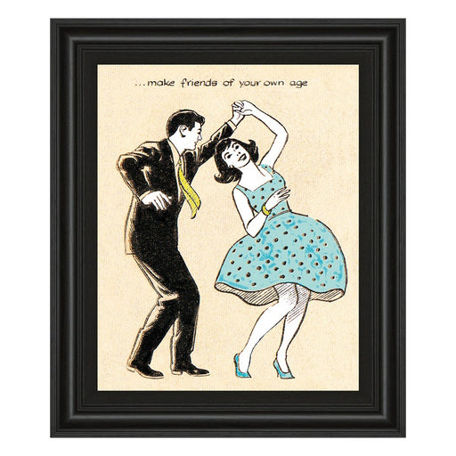 Classy Living Dancing Duo Wall Art 22"x26", Midnight Aura Frame - 8048