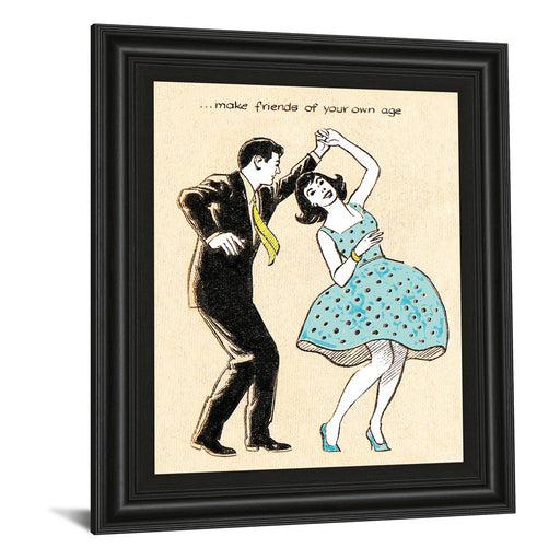 Classy Living Dancing Duo Wall Art 22"x26", Midnight Aura Frame
