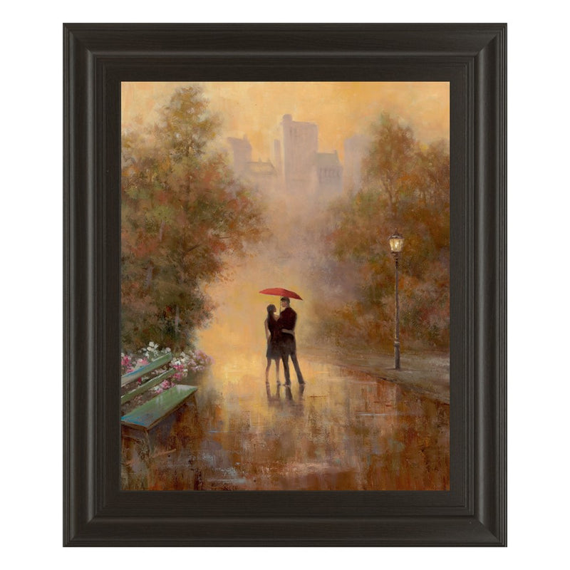 Classy Living Misty Park Embrace Wall Art 22"x26", Dark Chocolate Frame