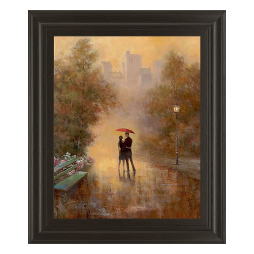 Classy Living Misty Park Embrace Wall Art 22"x26", Dark Chocolate Frame
