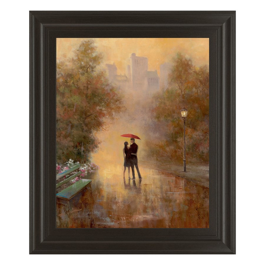 Classy Living Misty Park Embrace Wall Art 22"x26", Dark Chocolate Frame
