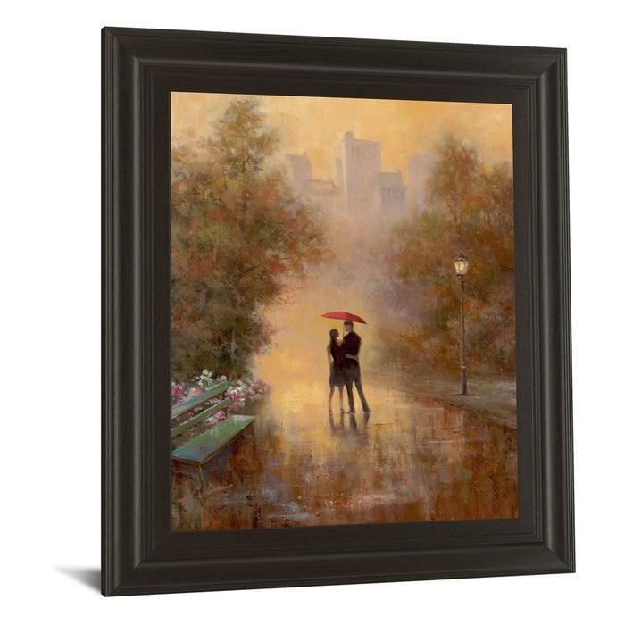 Classy Living Misty Park Embrace Wall Art 22"x26", Dark Chocolate Frame