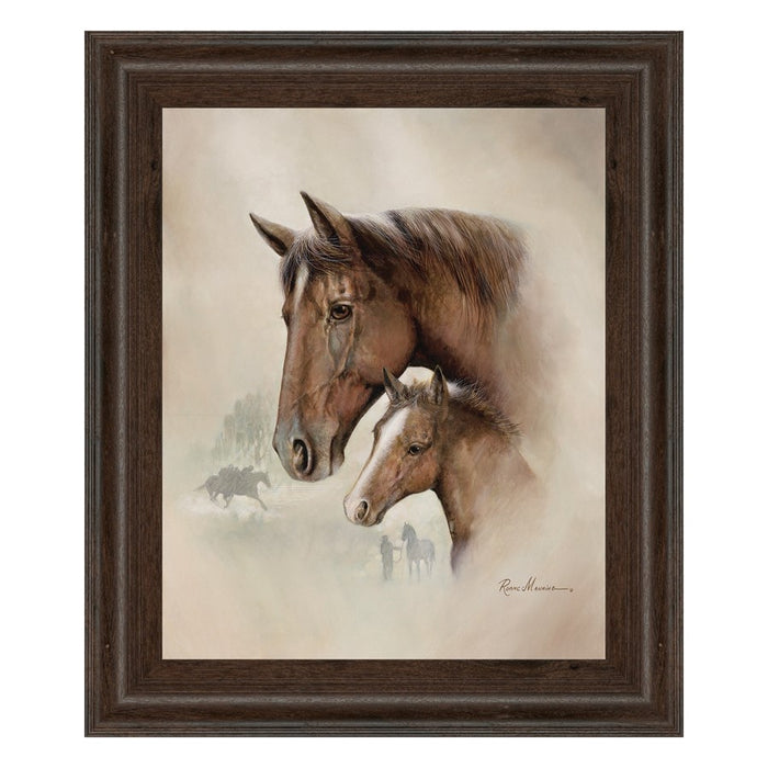 Classy Living Equestrian Bond Wall Art 22"x26", Cinnamon Mocha Frame