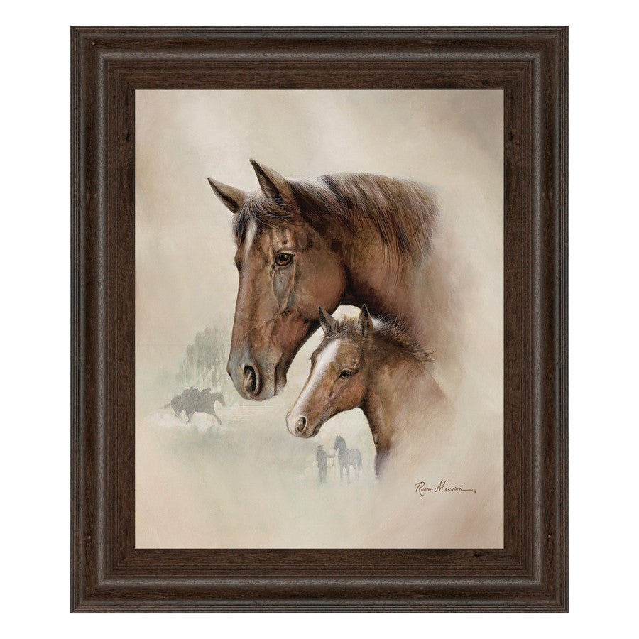 Classy Living Equestrian Bond Wall Art 22"x26", Cinnamon Mocha Frame