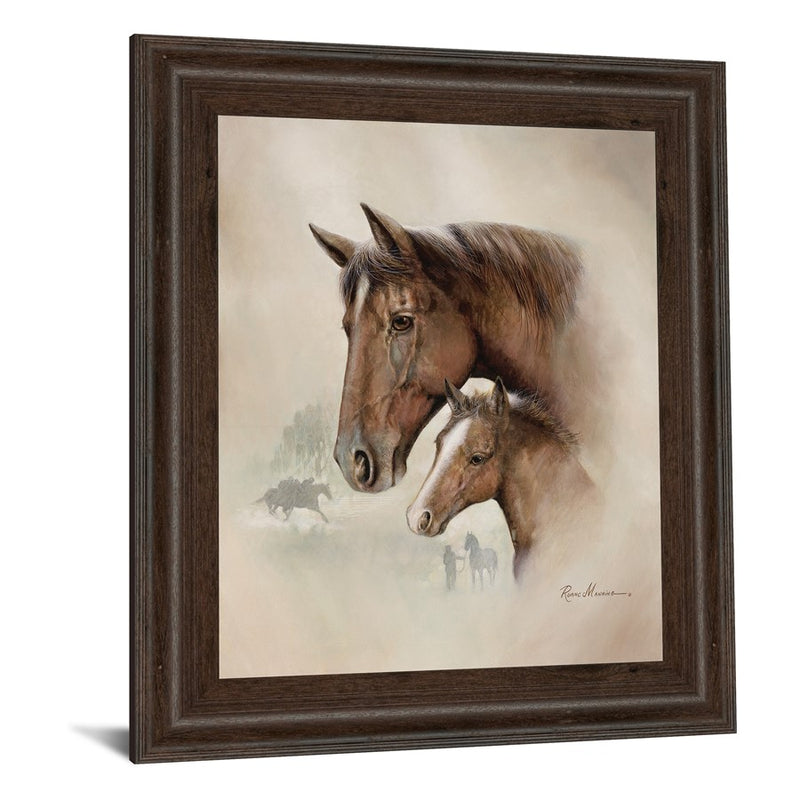 Classy Living Equestrian Bond Wall Art 22"x26", Cinnamon Mocha Frame