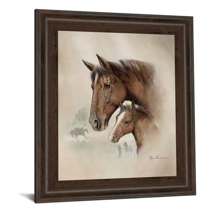 Classy Living Equestrian Bond Wall Art 22"x26", Cinnamon Mocha Frame