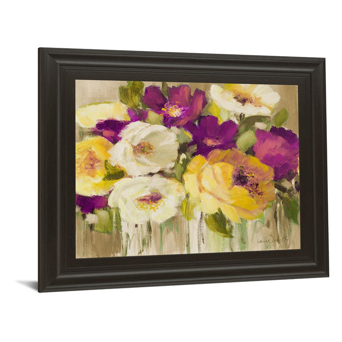 Classy Living Floral Harmony Wall Art 26"x22", Dark Chocolate Frame